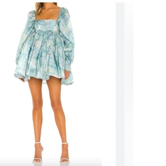 Selkie The Abbot Puff Mini Dress in Abbott Prairie Size Large - Picture 7 of 9